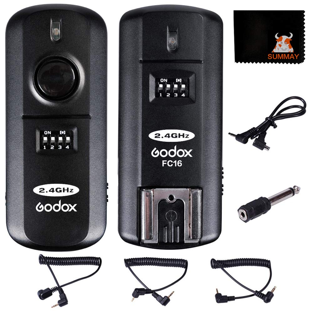 GODOX FC-16N 2.4G 16 Kanäle Fernbedienung Wireless Studio Flash Trigger + Empfänger für Nikon Kameras (FC-16/N)