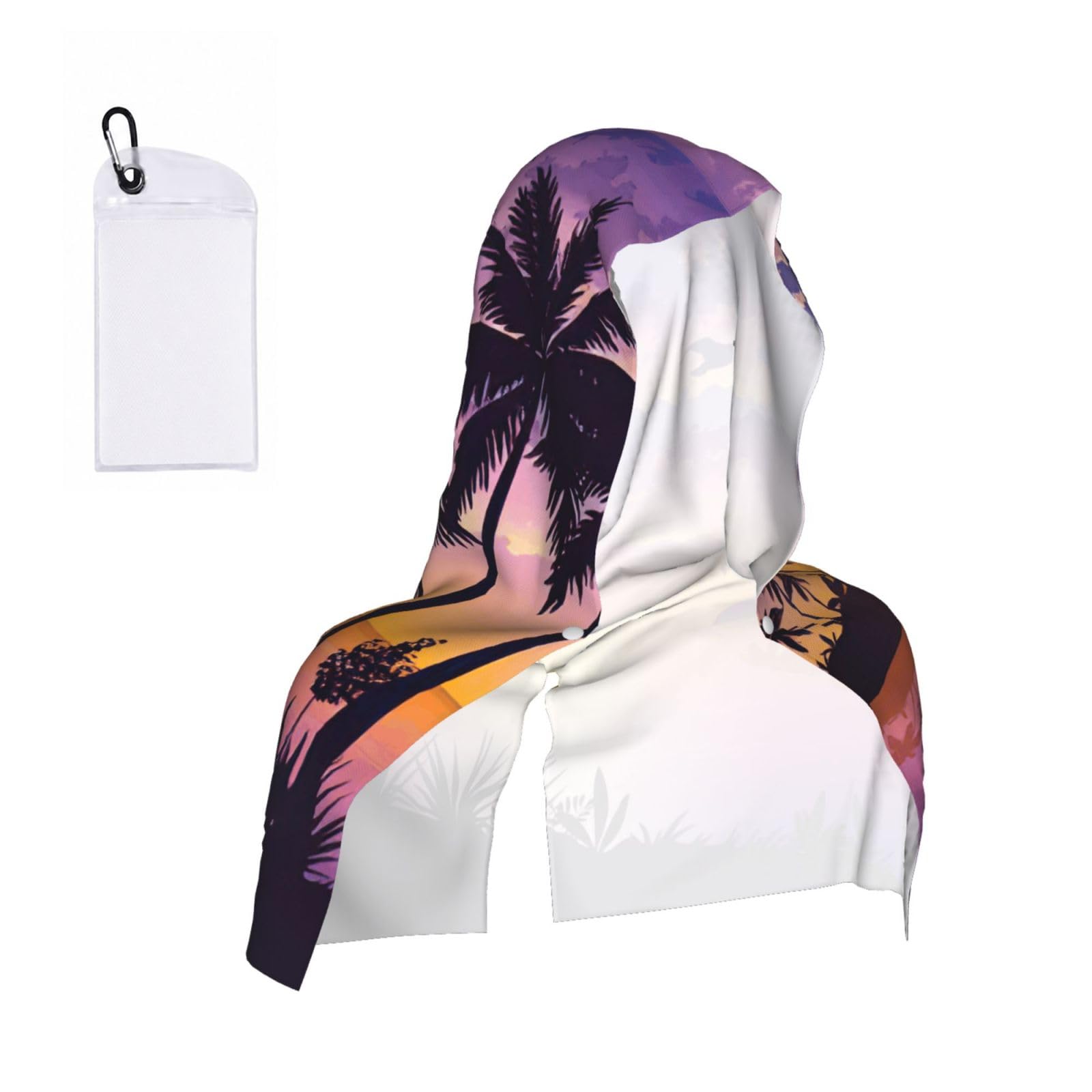 ZYJHYY Summer Palm Tree Print Unisex Swimming Towel Practical Camping Towel Skin-Friendly Cooling Towel For Workout Training