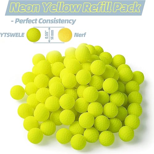 Miniatura 7 de Pistola Blaster con gafas protectoras y 100 rondas de hasta 110 FPS compatible con dardos Nerf Hyper Rounds, fácil de recargar, soporta hasta 50