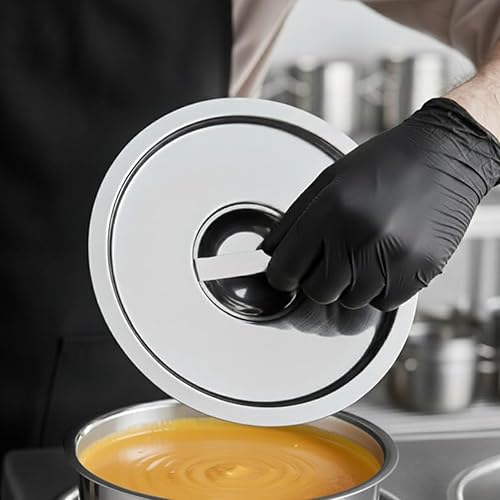 Miniatura 2 de 11 cuartos de galón de acero inoxidable con muescas para bandeja de verduras - para calentador de sopa y sopa, olla de sopa, estación de sopa