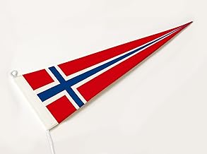 FLAGLY Premium Long Bunting Norway 115 g/m² Fabric Weight, Robust and Weather-Resistant Gloss Polyester - Norway Bunting, Flagpole Accessories (150 x 40 cm)