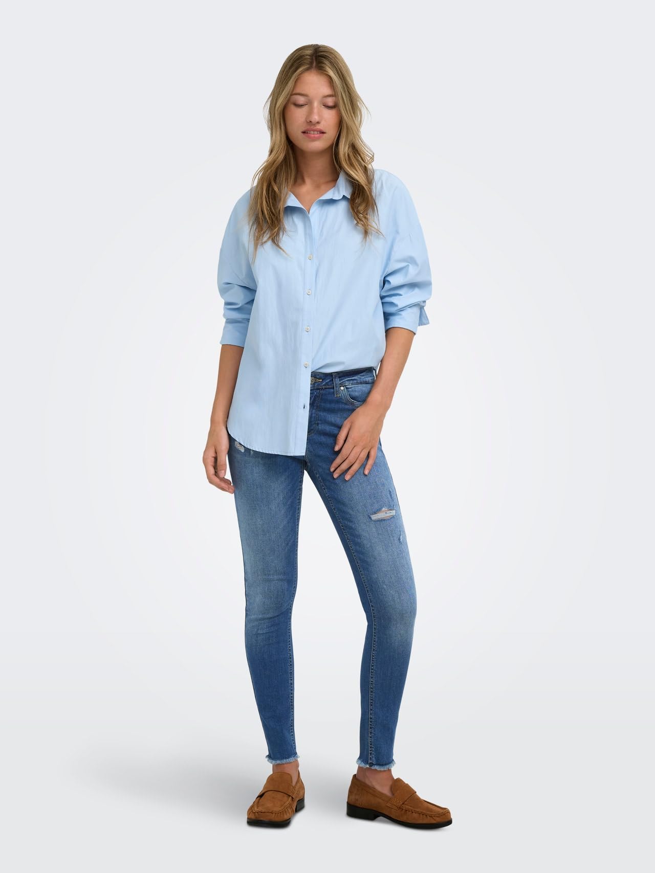 ONLWAUW Mittlere Taille Skinny Fit Jeans