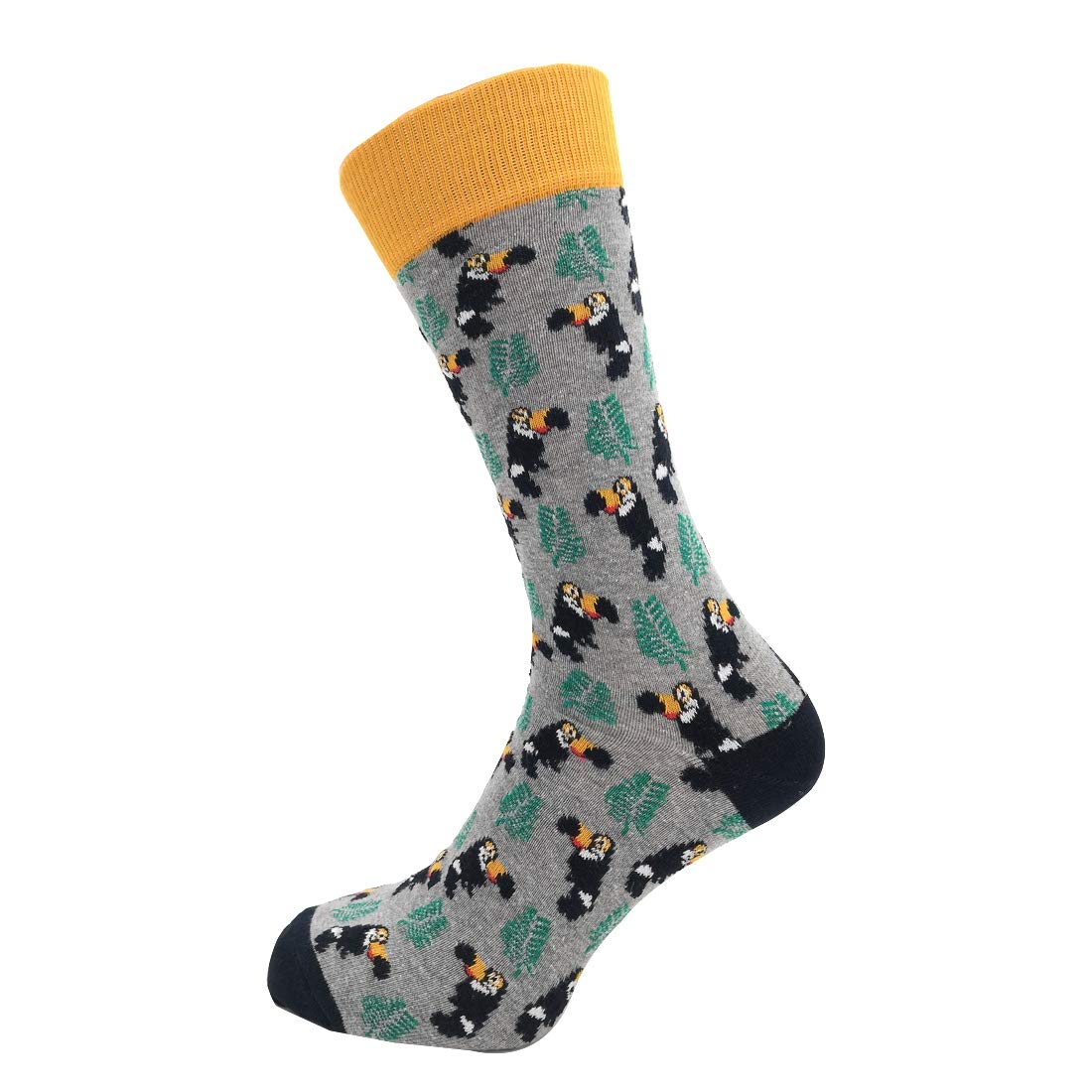 M Macahel Men's Toco Toucan Bird Patterned Novelty Funky Fun Design Ankle Socks (Toco Toucan Bird Patterned)