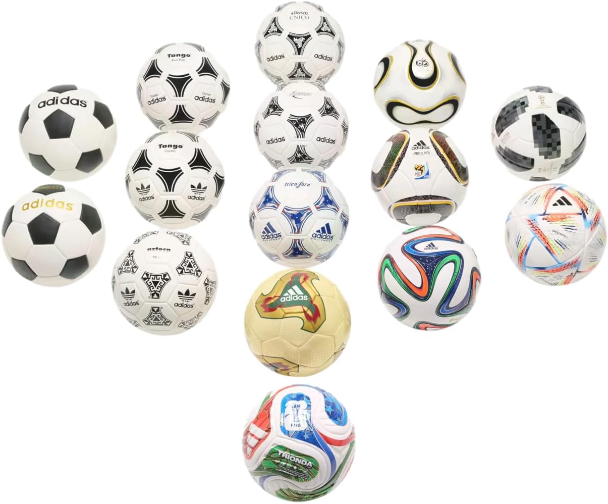 adidas World Cup Historical Ball Set – Limited Edition Collection of Iconic World Cup Match Balls in Pro, Mini, and Club Variants
