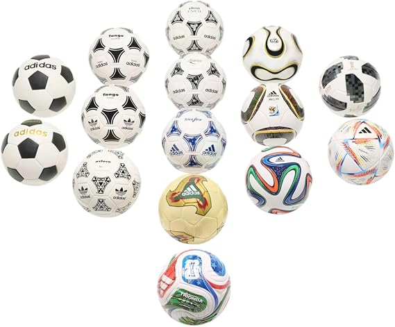 adidas World Cup Historical Ball Set Limited Edition Collection of Iconic World Cup Match Balls in Pro, Mini, and Club Variants