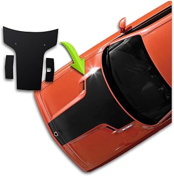 Solid Hood Graphic Vinyl Decal Sticker Kit with Racing Stripes Compatible with Dodge Challenger Scat Pack Swinger Stripe Kit 2008-2014 Gloss Black