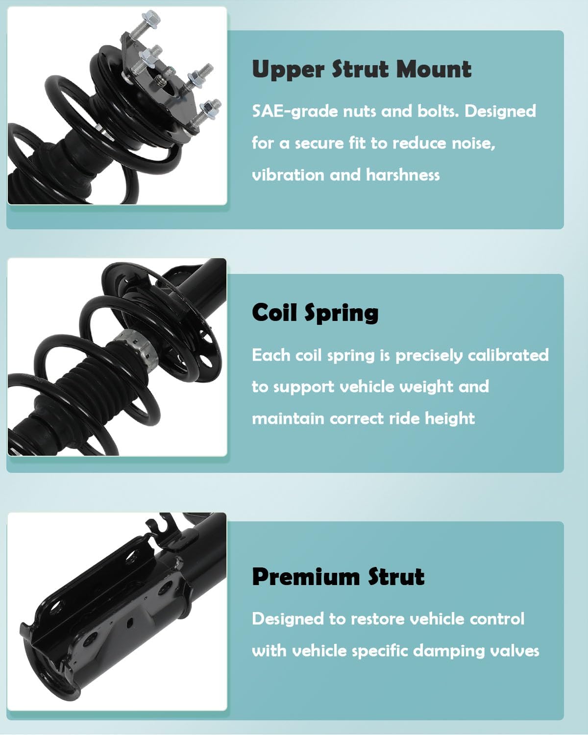 SCITOO Front Strut Spring Assembly 2011-2013 for Ford Explorer Quick Strut Shock Absorber with 172620 172621