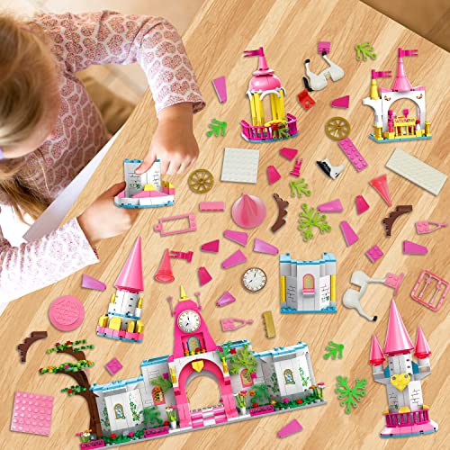 Wingift 1000 Piece Girls Castle Princess Building Toys, Girls Dream House Building Set, Pink Princess Castle And Carriage Creative Stem Building Blocks Set For Girls Ages 6 7 8 9 10 11 12 Years Old #TOP5