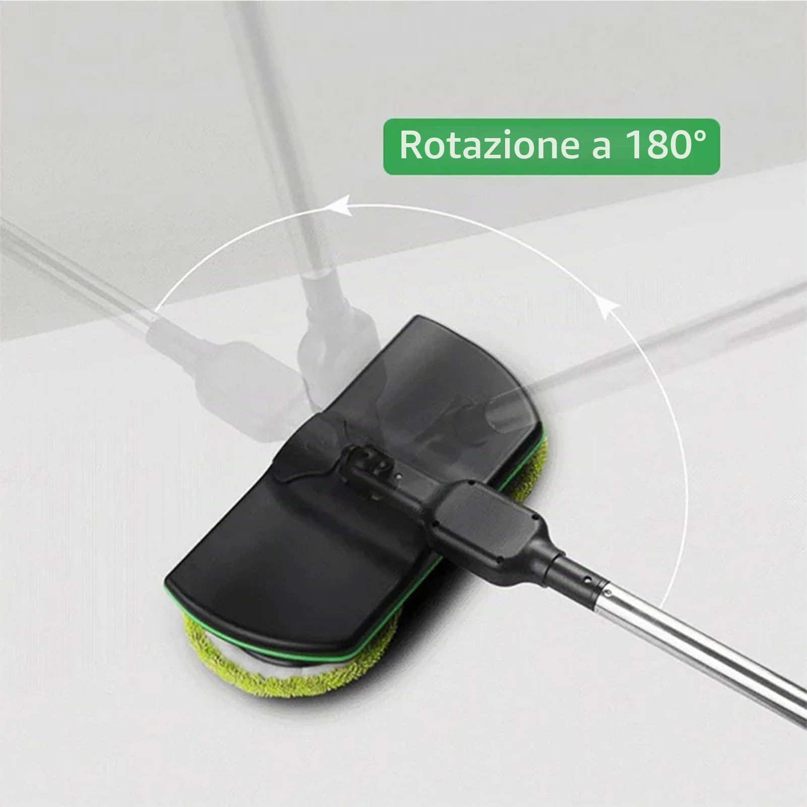 Mocio elettrico senza fili e scrubber, pulitore rotante per la pulizia della casa, lucidatrice per pavimenti con cuscinetto di ricambio