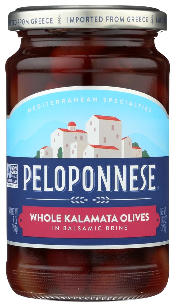 Peloponnese Kalamata Whole Olives, (Pack of 2)