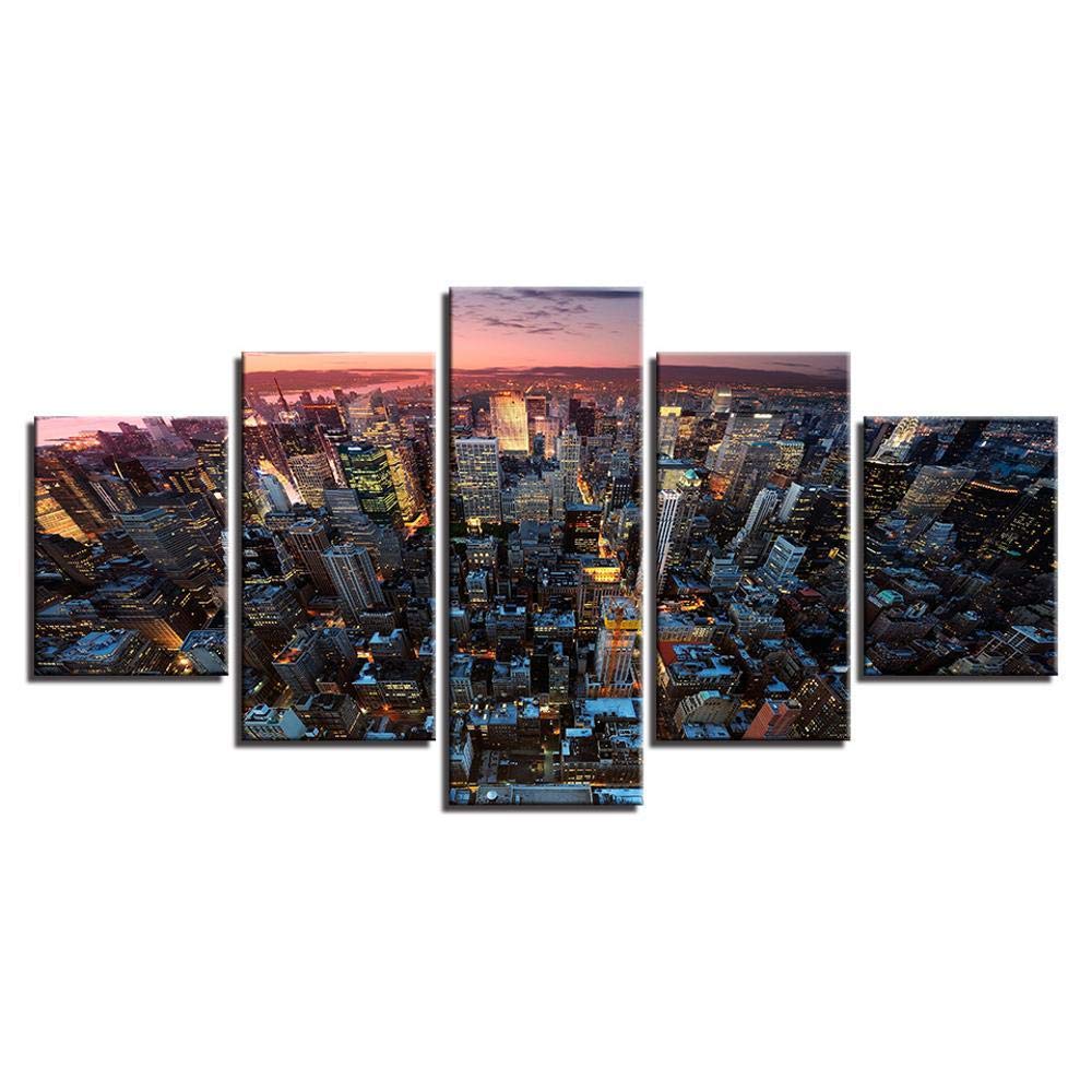Toile murale rouge paysage urbain pour habiller un grand mur