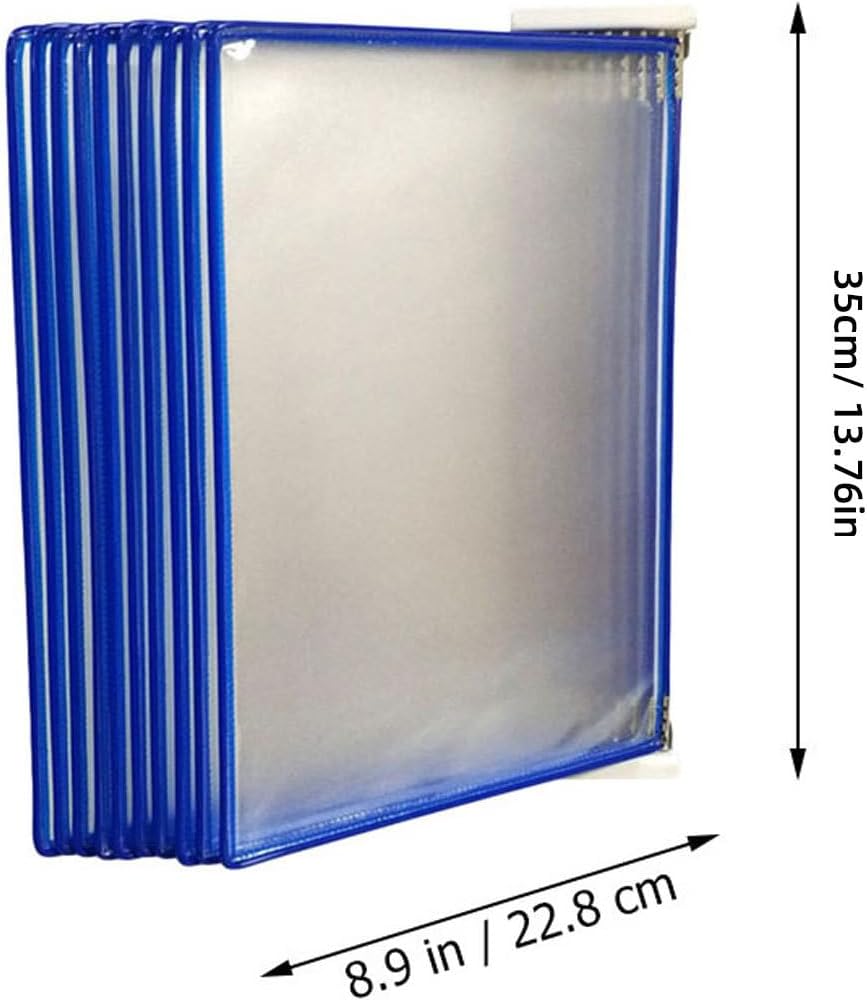 NUOBESTY Wall-Mounted File Organizer 13.77X8.97X3.14 Inch Hanging Folder Rack for Office Home School Document and Magazine Storage