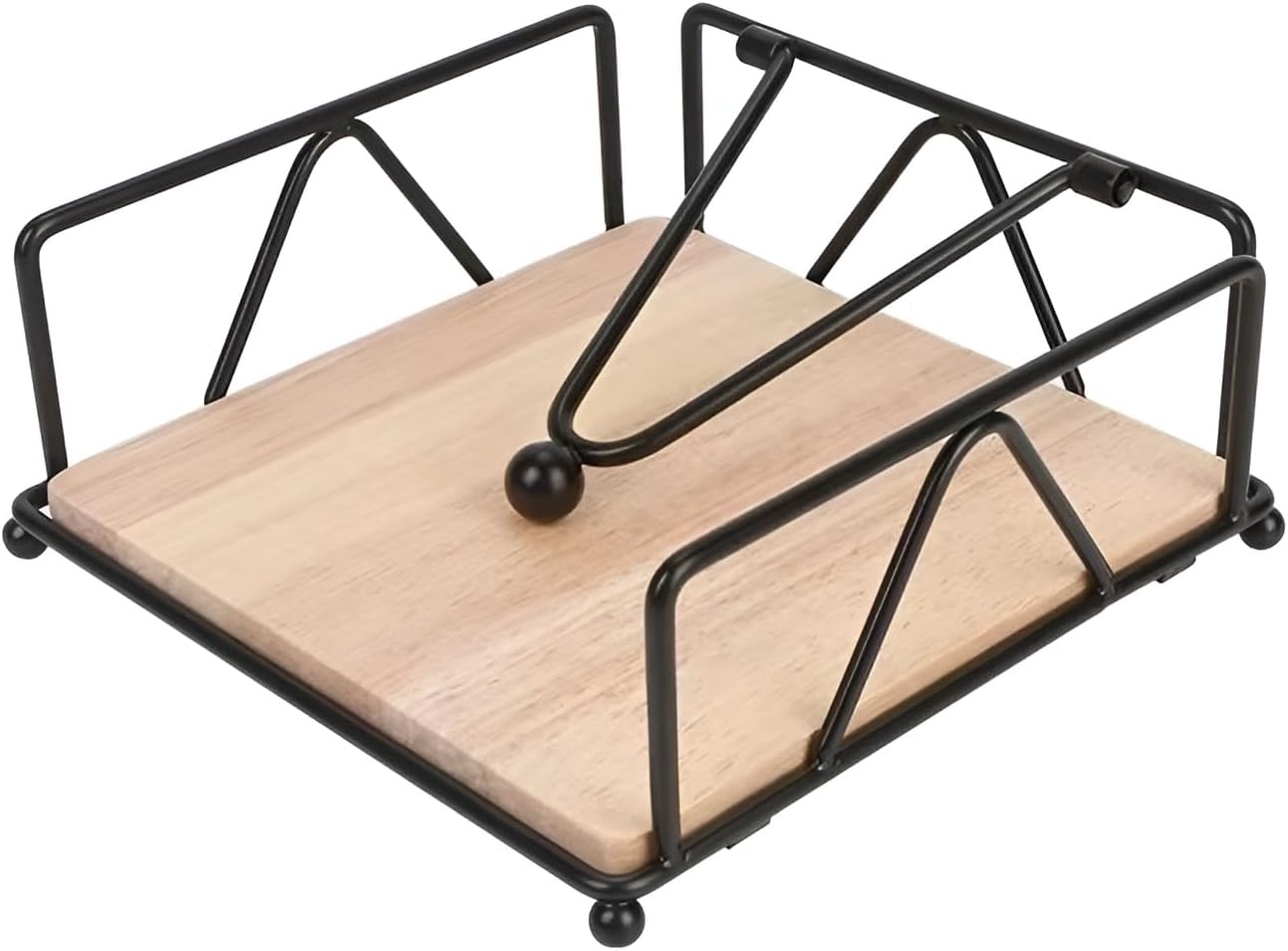 HYOATREA Flat Table Napkin Holder Black Farmhouse Paper