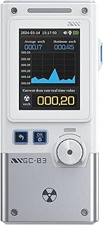 Gauss Meter, GC-03 Digital Detector with 1500mAh Battery 3in1 HD Color Screen Alarm Nuclear Radiation Tester(Silver)