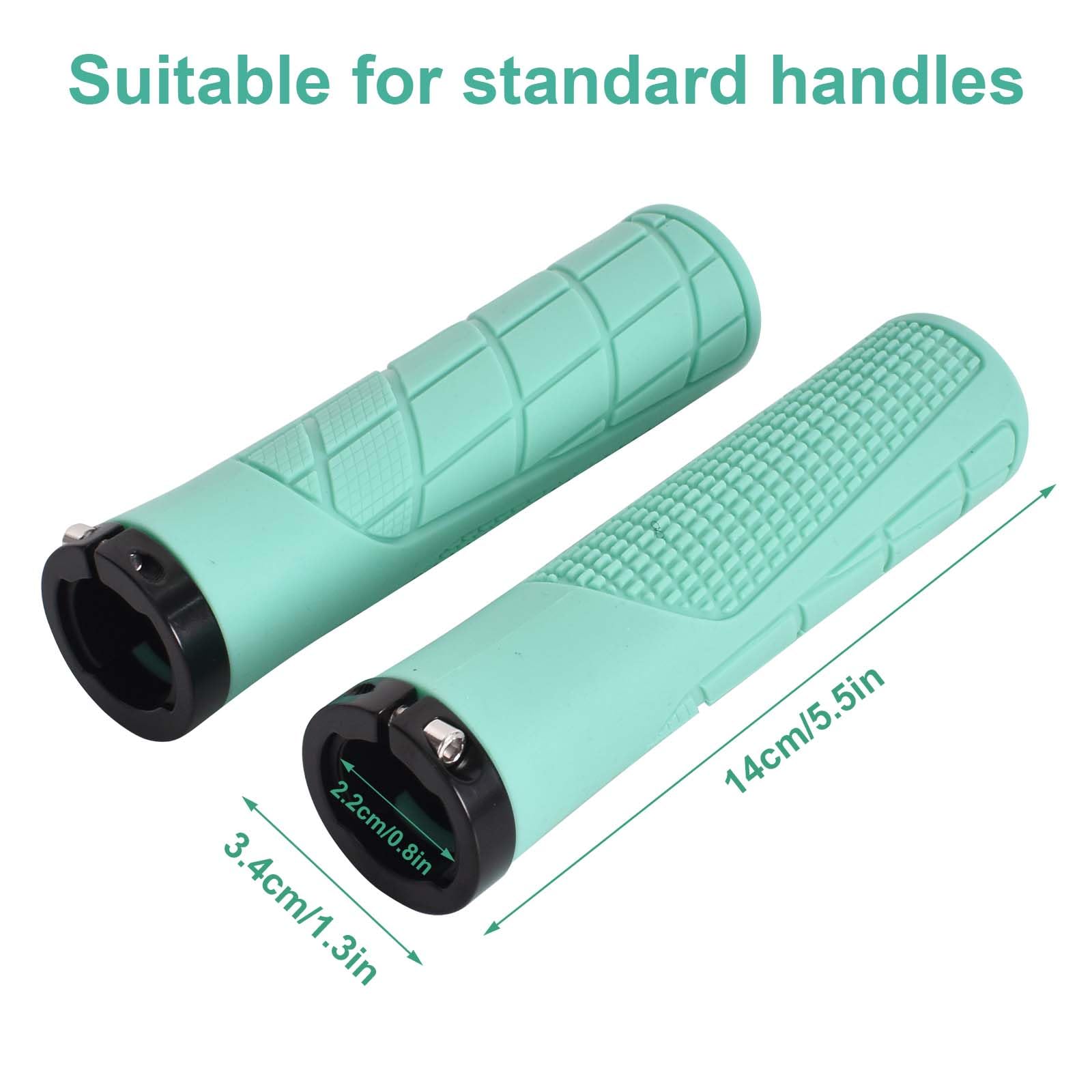 2 Impugnature Per Manubrio Bici Con Motivo Teschio - Gomma Morbida TPR, Diametro 22mm, Antiscivolo, Per MTB, BMX