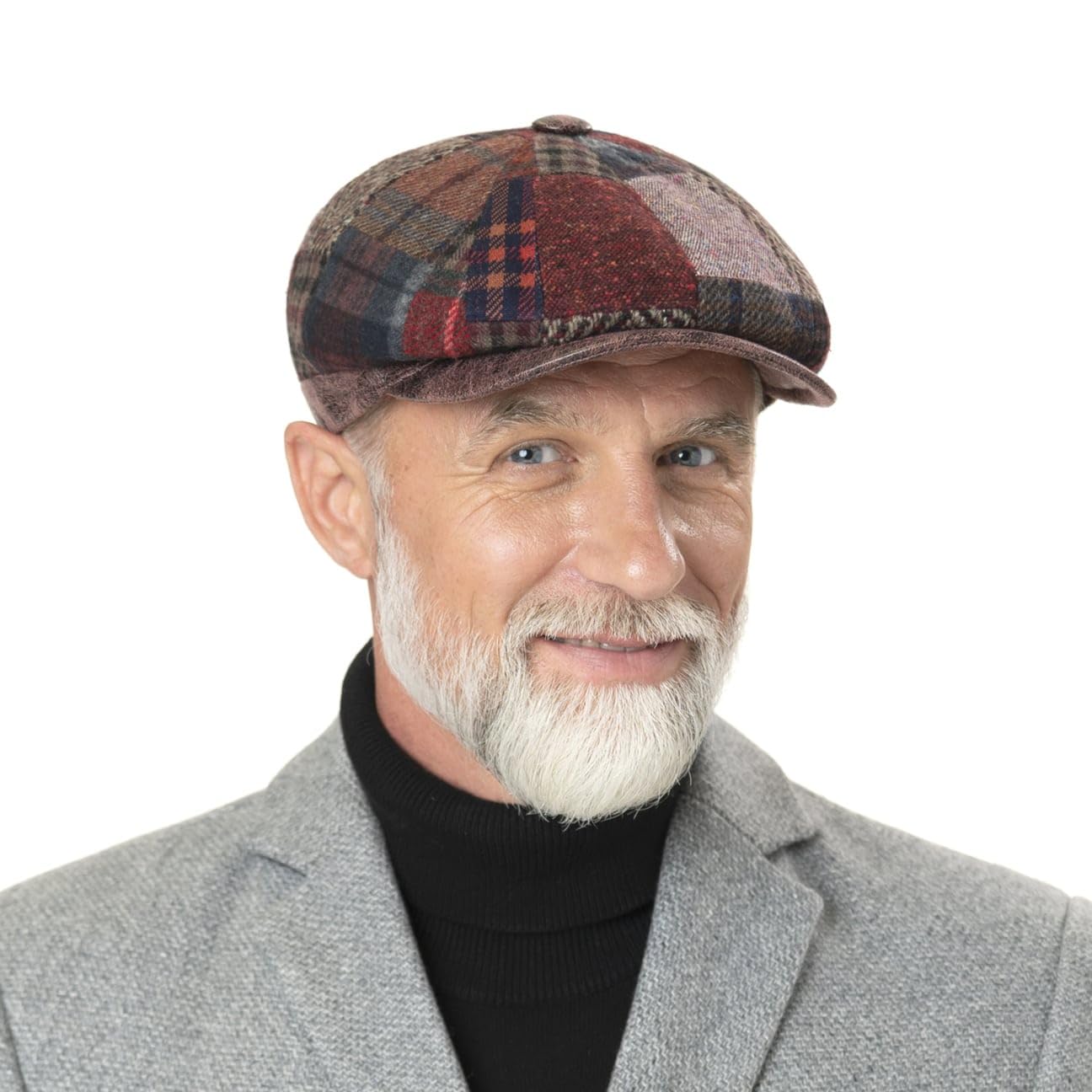 LIERYS Carlento Coppola Patchwork Prodotto in Italia Uomo Autunno Inverno
