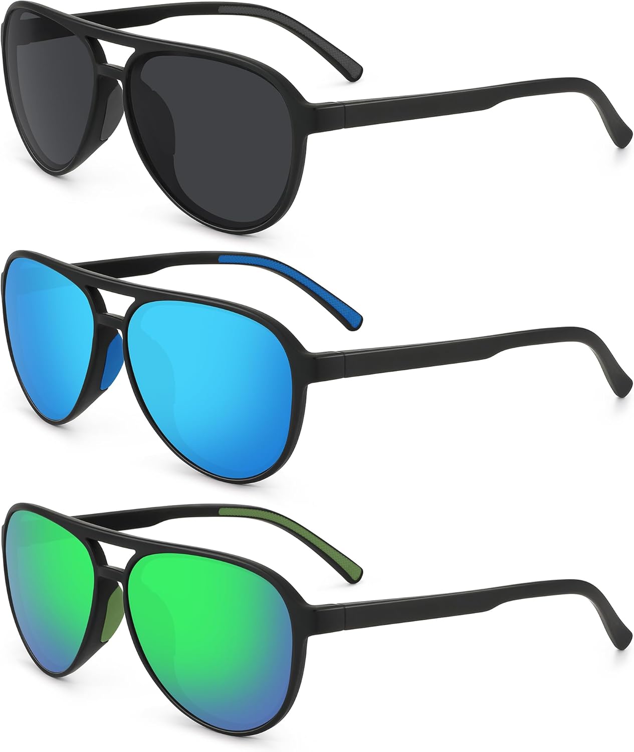 STORYCOAST Polarized Aviator Sunglasses for Men Women Classic Retro Aviators Sports Driving Running Sun Glasses
