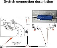 Vista 4 de Autosun Foco auxiliar LED de 4-12 pulgadas, luz de paso con soporte de cubo de vivienda, lámpara de señales de giro de bala de 4.5 pulgadas, kit