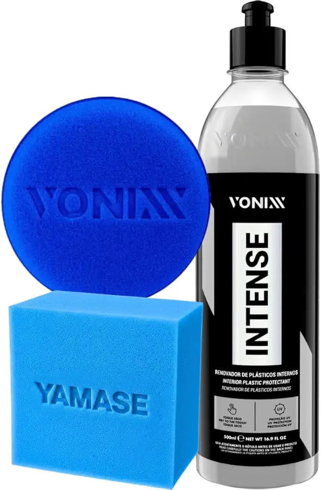 Kit Revitalizador Renovador Restaurador de Plasticos Intense Vonixx + Aplicador de Espuma