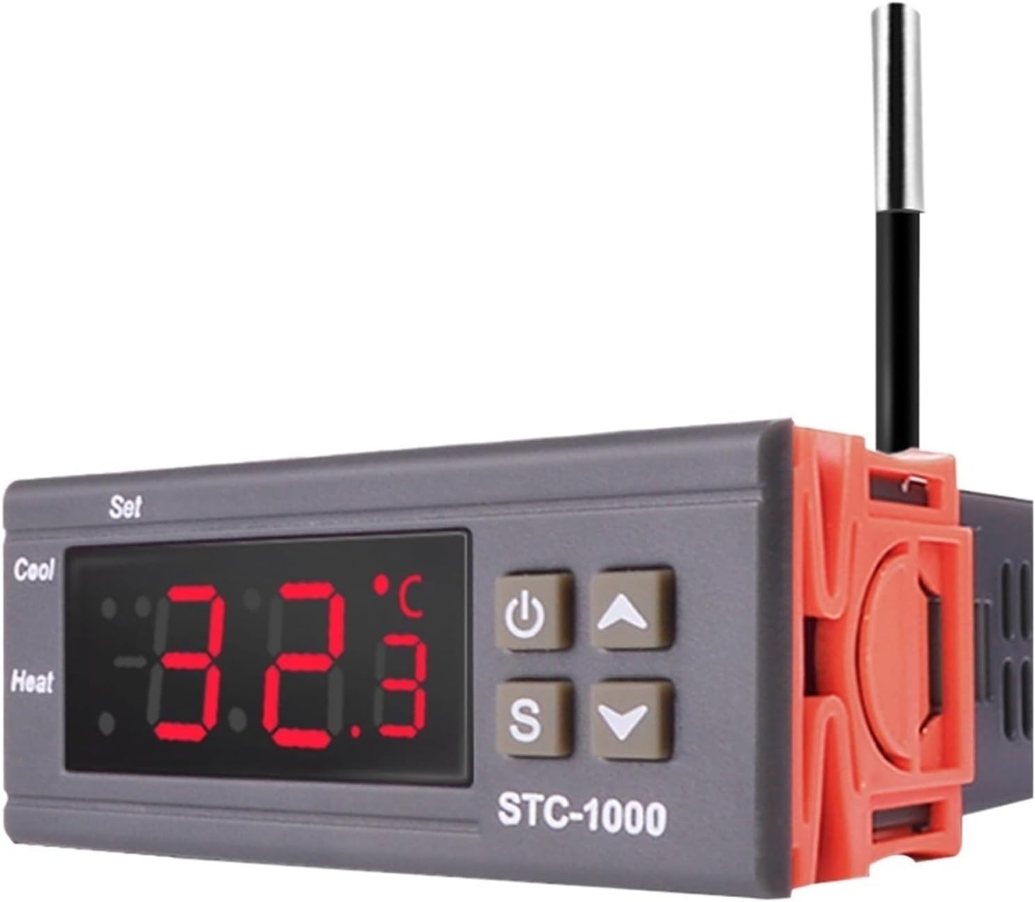 Two Relay Output LED Digital Temperature Controller Thermostat Incubator STC-1000 110V-220VAC,12/24DC 10A with Heater and Cooler(24VDC)