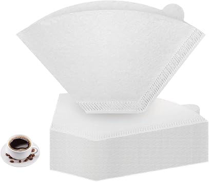 Coffee Filters #2 Cone Paper, 200 Count White Disposable Natural Coffee Filter Paper for Pour Over and Drip Coffee Makers, #2 Cone Filter U-Shaped 2-6 Cup