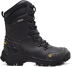 Bota Masculina Motociclista Coturno Cano alto Couro Legitimo Conforto