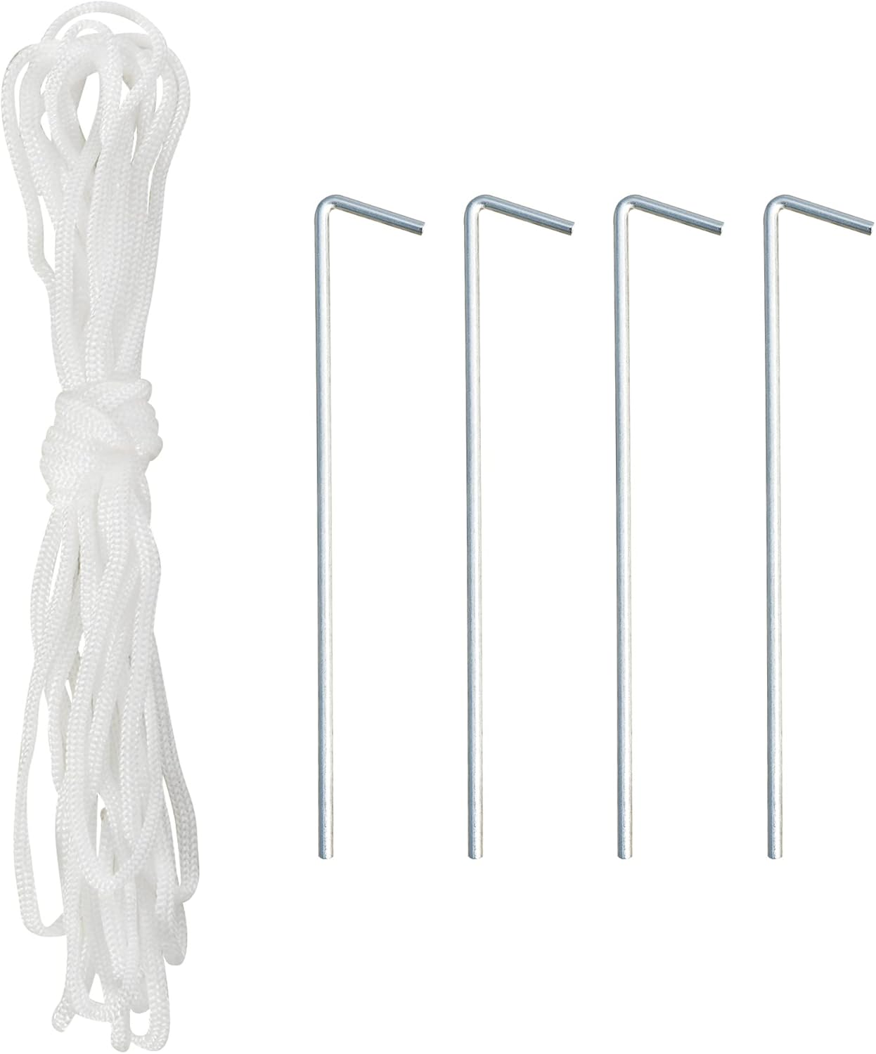 Ground nails and pull ropes for anchoring