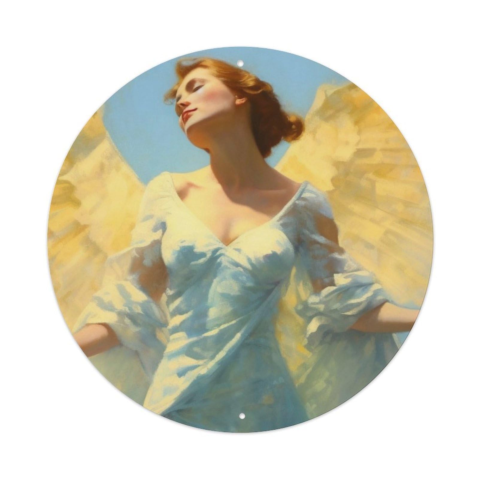 The Beauty of An Angel Vintage Angel Metal Tin Sign