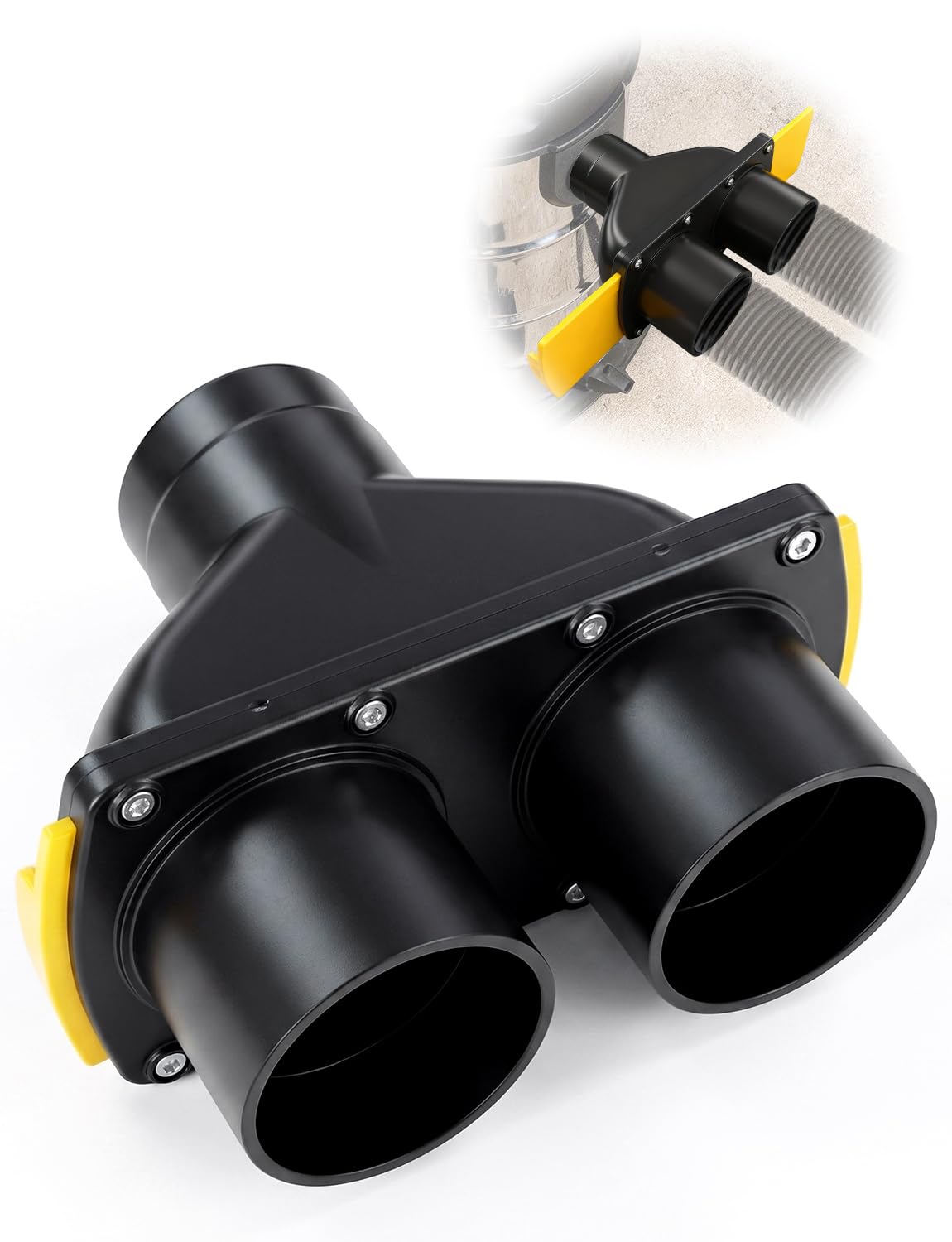 Dust Collection Fittings with Blast Gates - Dual Port -1