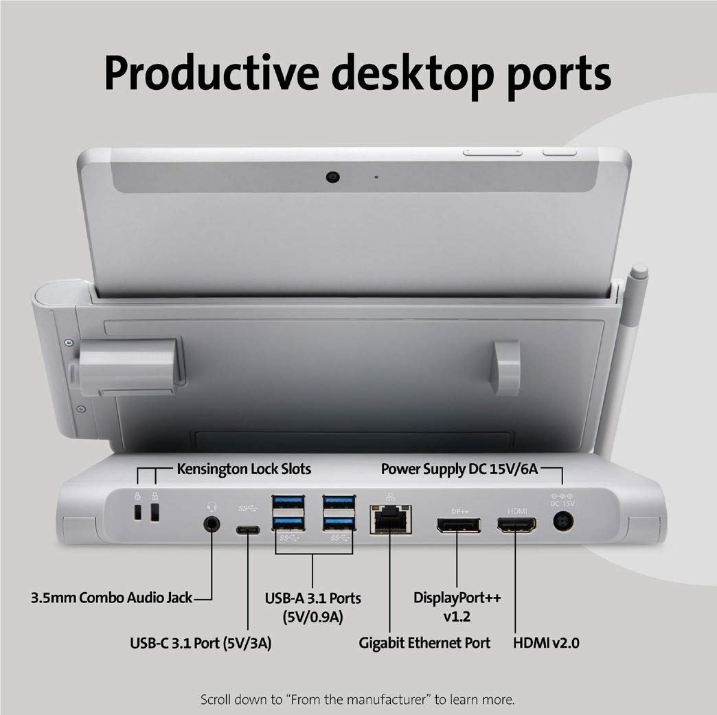 Authentic Crazy Deals Kensington SD6000 Surface Go Docking Station - Dual 4K Display & Power (K38700NA)