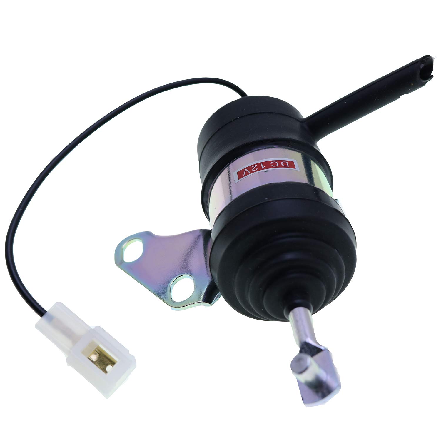 Solarhome Solenoide de apagado de combustible 16851-60010 para cortacésped Kubota B7410D BX1500D BX1800D BX1830D BX2230D ZD18 ZD21 ZD221 ZD323 D722 Motor 12V