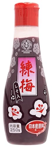 Pasta japonesa de ciruela Ume con Shiso (8.8 oz250 g), hecha en Japón, sin gluten, vegana, Umeboshi, agria, tubo conveniente, Onigiri, Sushi,