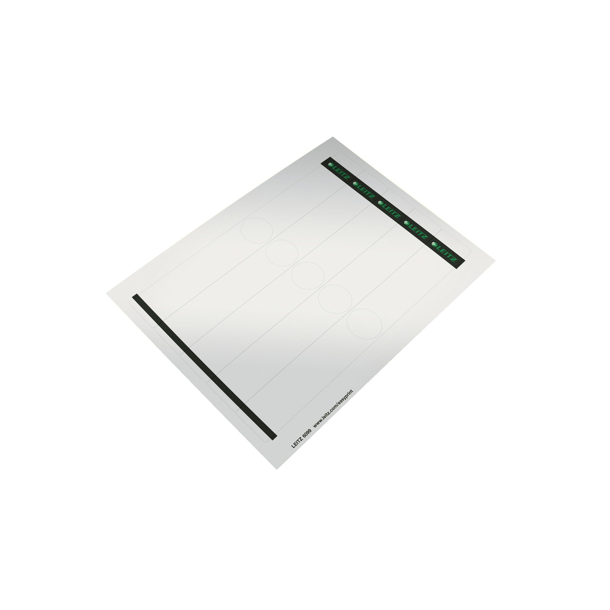 Leitz 60990085 Spine Labels Self-Adhesive PC Narrow Pack of 125 Paper Grey