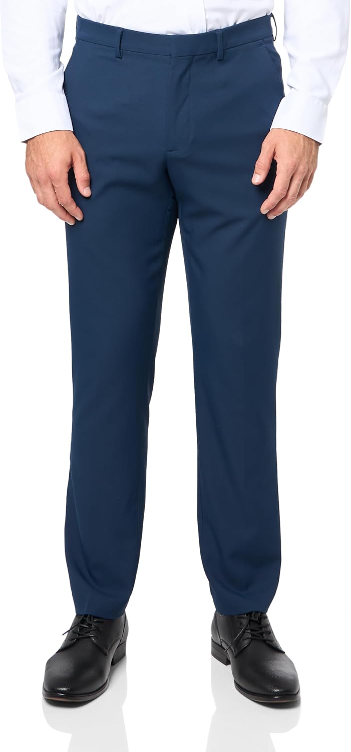 Perry Ellis Men's Portfolio Solid Flat Front Pant with Gripper Waistband
