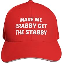 Make Me Crabby Get The Stabby Hat for Men Funny Adjustable Baseball Caps Funny Birthday Gifts for Women