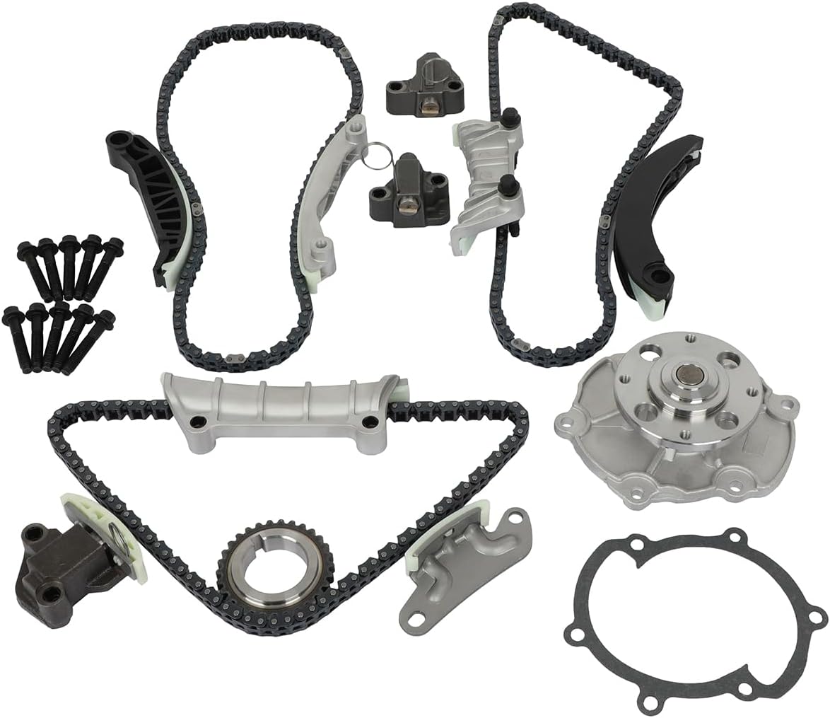 SCITOO Timing Chain Kit Water Pump Sets Replaces for 04-06 for Buick LaCrosse for Buick Rendezvous for Cadillac CTS for Cadillac SRX for Cadillac STS for Saab 9-3 for Saturn Aura for Suzuki XL-7