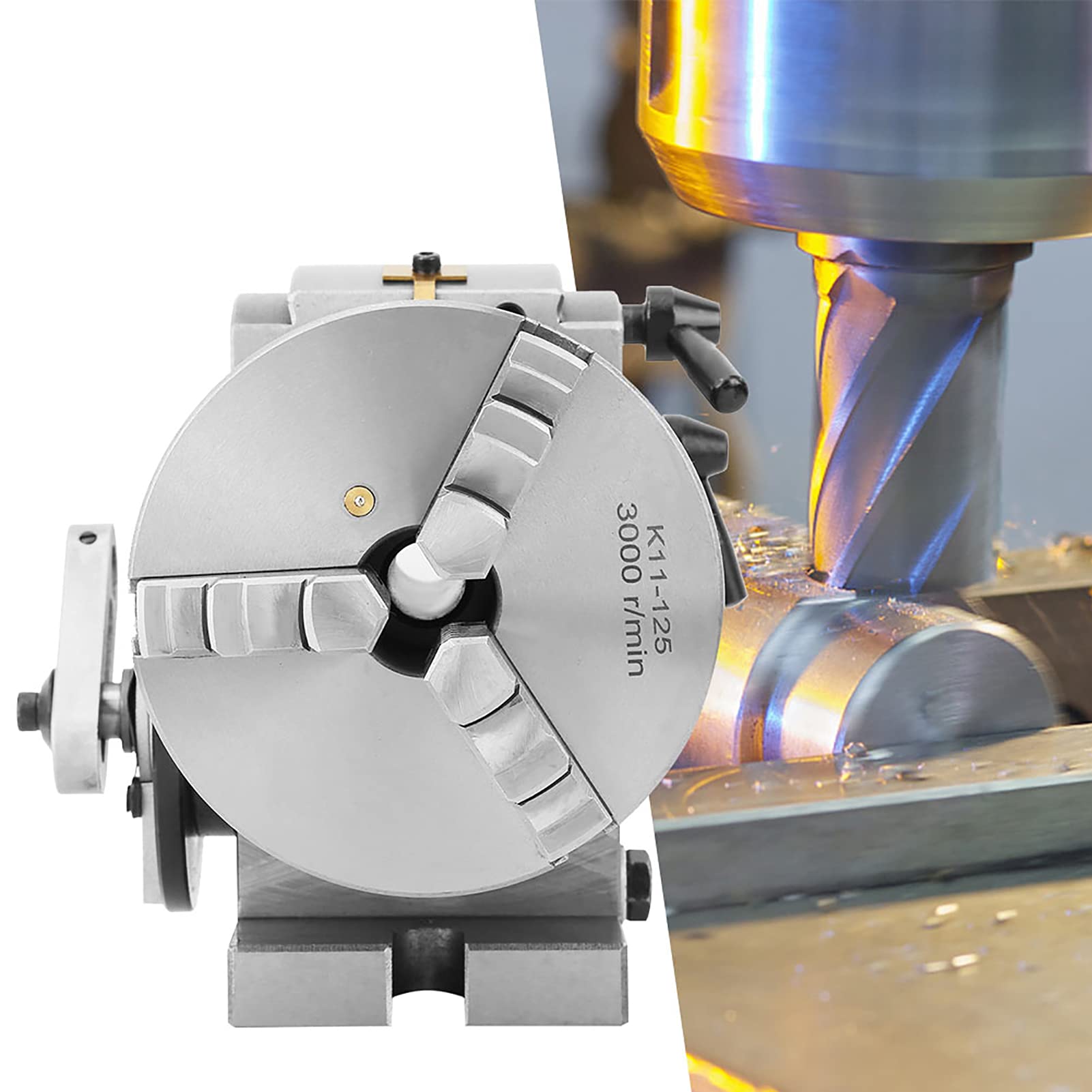 Dividing Head Kit, BS-0 Rotary Indexing Head 3Jaw 5