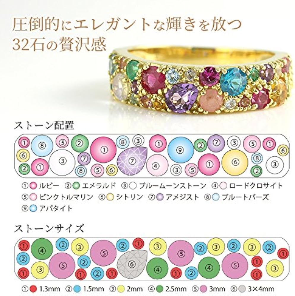 Amazon | [チェリッシュ] 14号 パヴェ リング 指輪 レディース