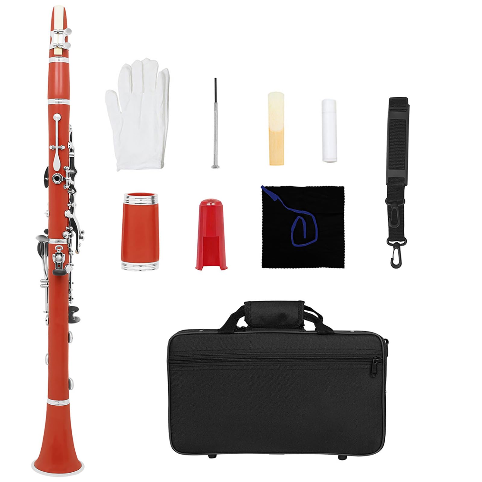 Clarinetto piatto in si avanzato con ampia gamma di tono e azione reattiva in ABS costruzione per studenti suonatori e musicisti ABS ergonomico clarinetto