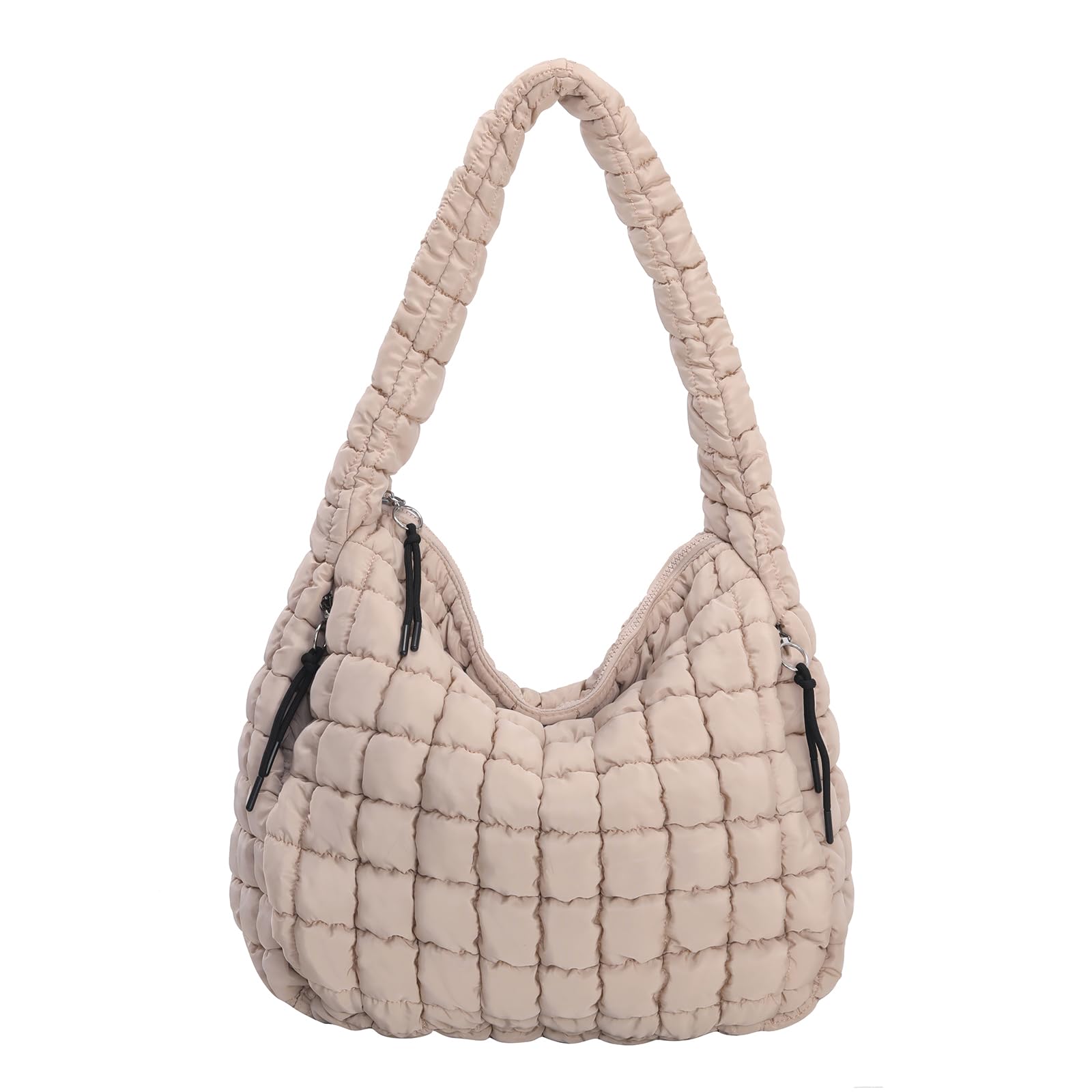 KBTYE Puffer Tote Bag for Women Large Quilted Crossbody Handbags Lightweight Shoulder Hobo bag Soft Puffy Bag Carryall?Khaki?