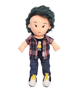 EL FIGO Soft Doll Toy for Babies & Kids - Stuffed Doll with Woolen Hair Soft Toy for Kids (45 c.m Height)