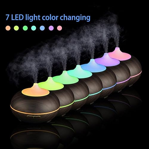 Miniatura 7 de Difusor de aceite esencial de gran capacidad de 18.6 fl oz con 6 juegos de aceites esenciales, humidificador de aire ultrasónico de aromaterapia con