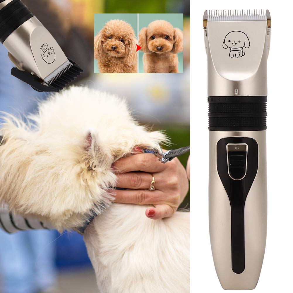 Clievi per Cani per Toelettatura, USB Ricaricabile Ricaricale Pet Pet Capelli Rasoi Cani Trummer Kit di Toelettatura Strumenti la Piccoli e Grandi Animali (Standard)