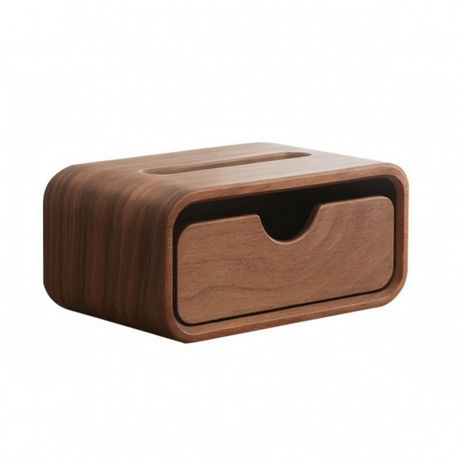 Colcolo Fazzoletti con Cassetto Compatto | Effetto Legno, Scatola Fazzoletti con Cassetto, Salvaspazio, per Comodino, Toeletta