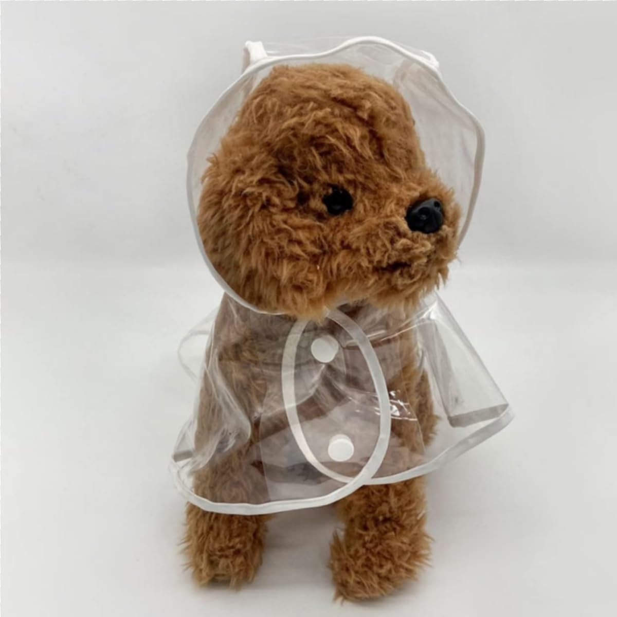 Imperméable pour Chien, Poncho de Pluie en PVC Transparent, Chien à Capuche, Vêtements de Pluie, Taille 52 cm