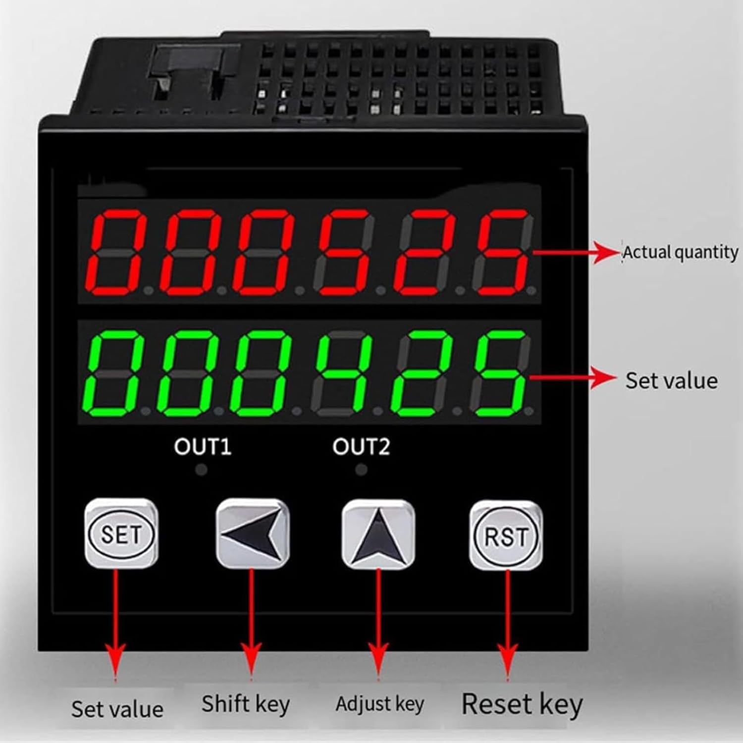 Contatore A Induzione Automatico A 6 Cifre Per Linee Di Produzione, Con Funzione Di Memoria A Spegnimento Spento, Distanza Di Rilevamento Di 5 M, Indicatore Led, Conta Fino A 999999, Ideale Per