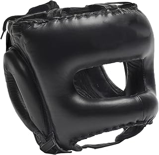 Cascos de boxeo de piel sintética para entrenamiento de cara completa, cascos de artes marciales, protectores duraderos