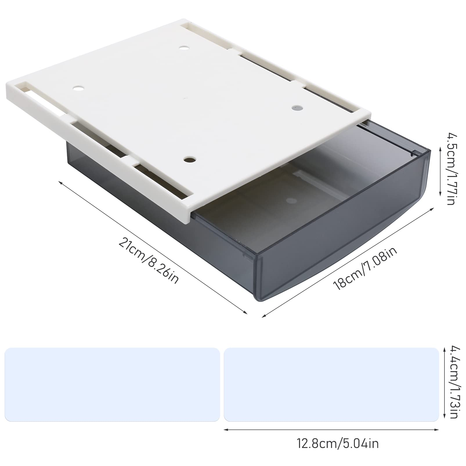 Mocoli Undermount Drawer, Invisible Desk Holder, Desk Organizer Drawers