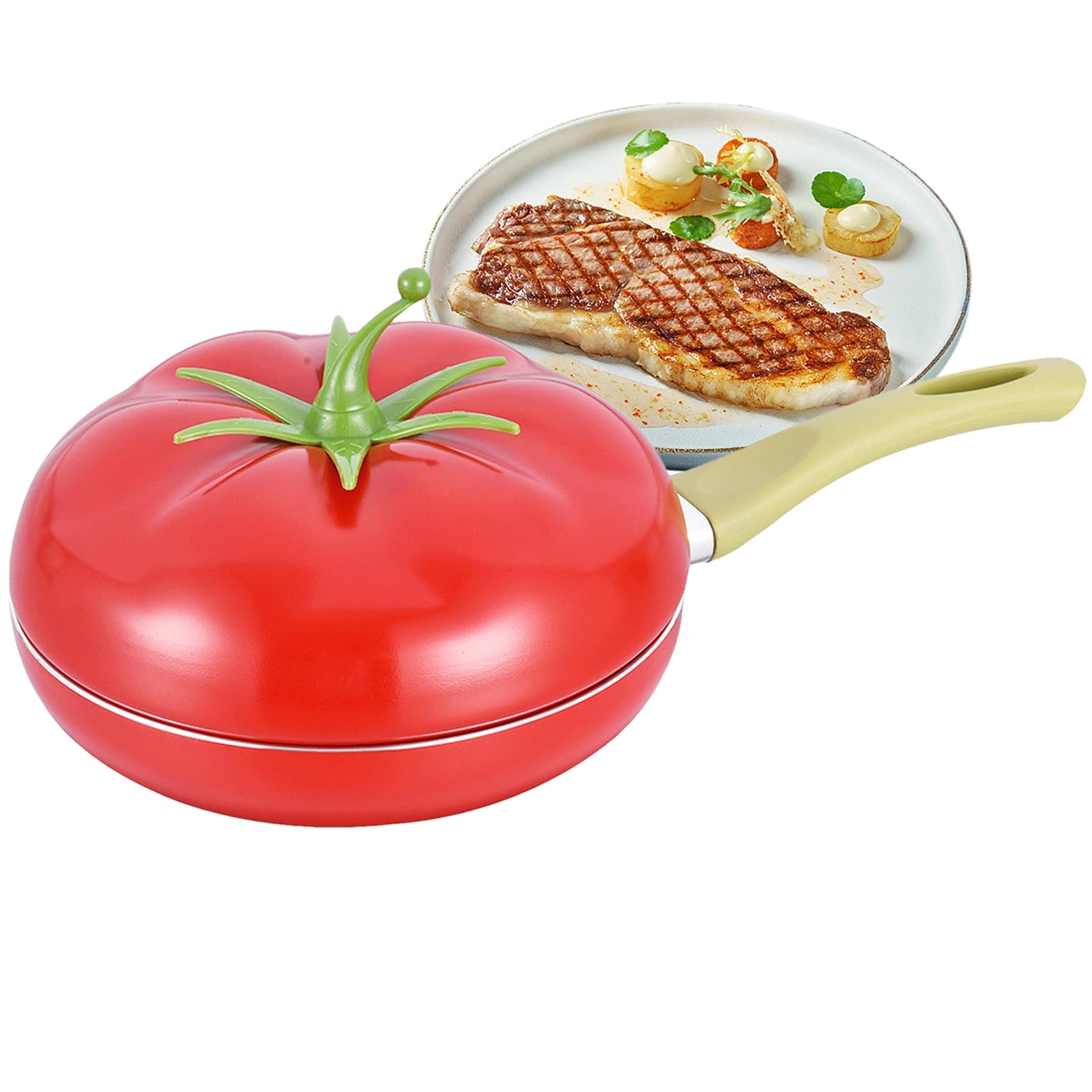 Pentola Per Sugo Con Coperchio Pratico, Multiuso, Antiaderente, Fruttiforme | Pentola E Padella Adatte All'Induzione Adatta Per Uso Domestico, Cucina, Ristorazione, Conserve, Bollitura, Sobollitur