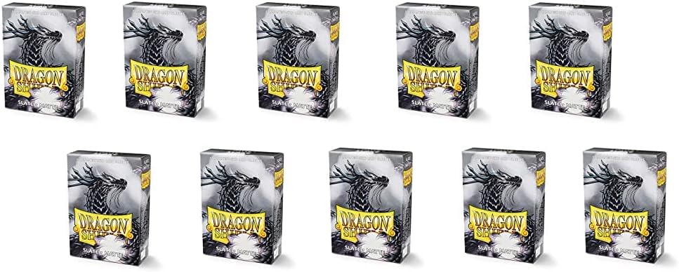 10 Packs Dragon Shield Matte Mini Japanese Slate 60 ct Card Sleeves Display Case